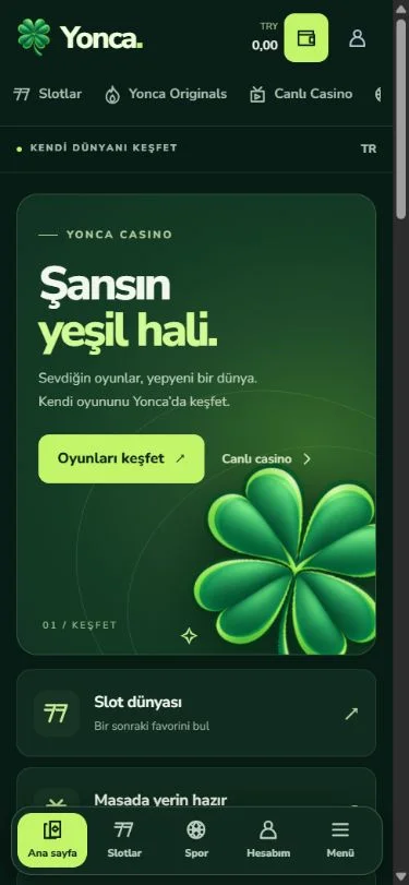 Yonca casino mobile experience